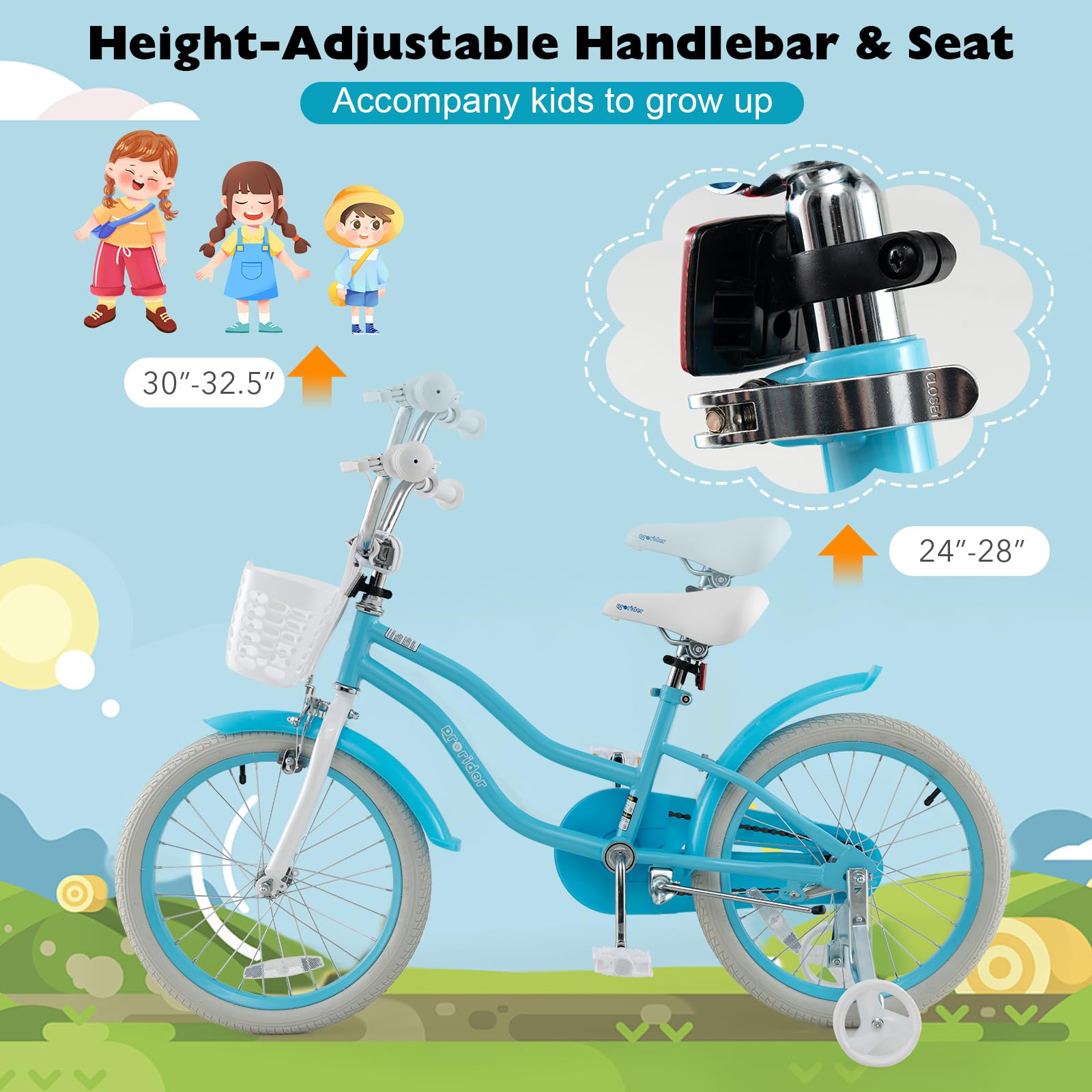 RIDE キッズバイク 青 バスケット付き Amazon.co.jp: BABY JOY キッズバイク 18インチ 男の子 女の子 4-8歳用